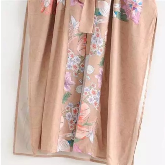 SOLD OUT Gypsy Boho Floral Peacock Kimono Duster Robe - Picture 9 of 12